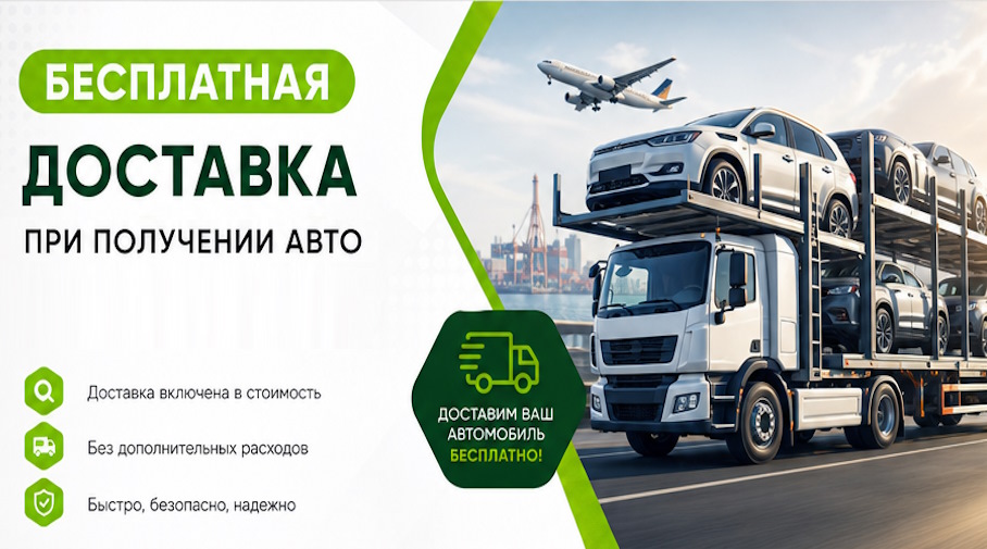Акция! Бесплатная доставка по Костомукше при получении авто